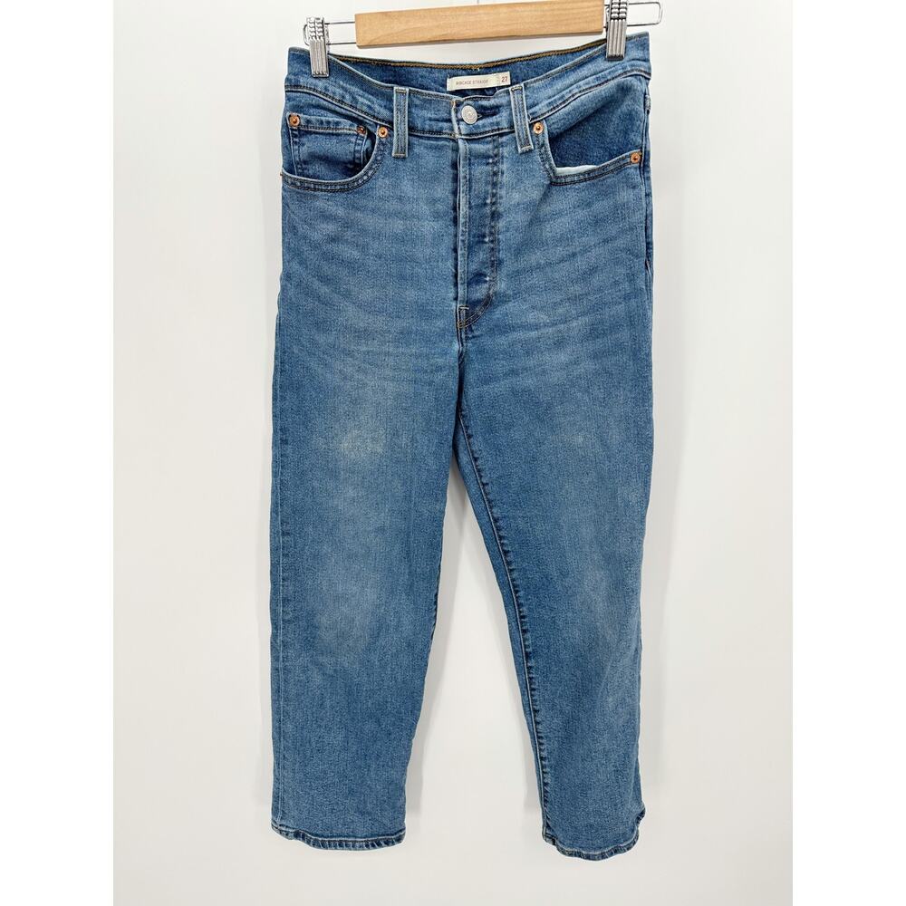 Levi's Womens Jeans Size 27 Ribcage Straight Denim Button Fly High Waisted